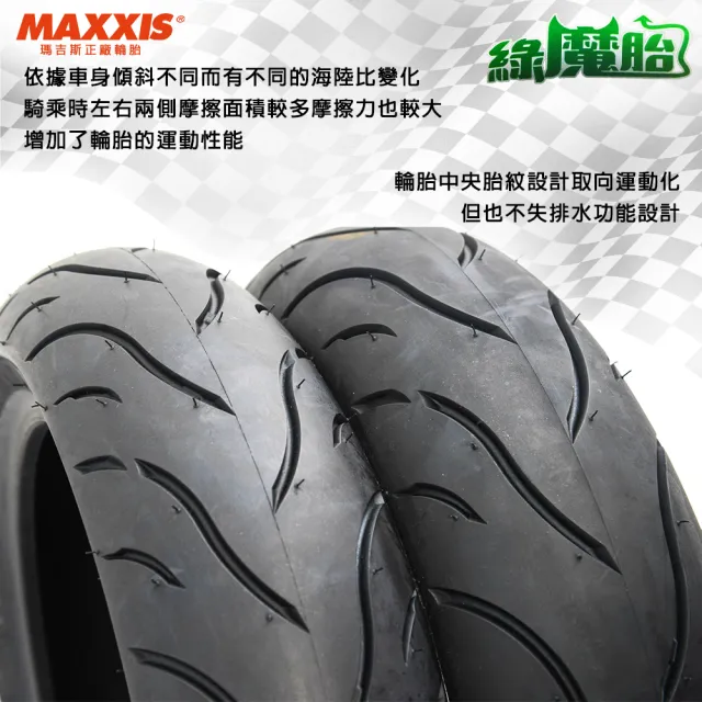 【MAXXIS 瑪吉斯】MA-G1 速克達專用 綠魔胎-12吋(130-70-12 56L 路王三代)