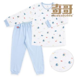 【奇哥官方旗艦】Chic a Bon 悠遊夏日冷氣衫套裝/睡衣/居家服-冰紗(6-8歲)