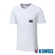 【K-SWISS】棉質吸排T恤 Label Pocket Tee-男-白(108074-100)