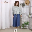 【Hana Mokuba】花木馬日系女裝兩件式格紋洋裝(洋裝)