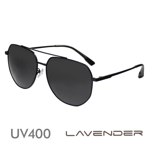 【Lavender】偏光片太陽眼鏡 經典飛官款 經典黑3242 C1(偏光太陽眼鏡)