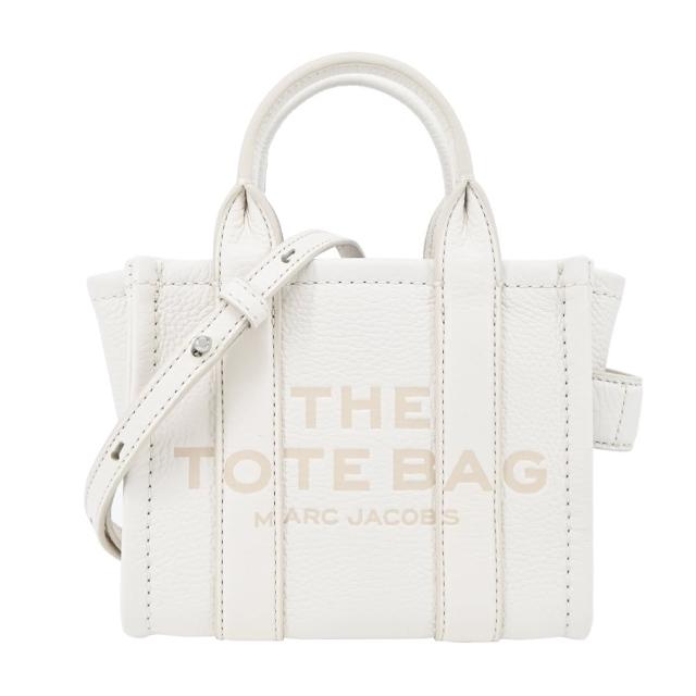 【MARC JACOBS 馬克賈伯】THE LEATHER MICRO TOTE 皮革兩用托特包(白)