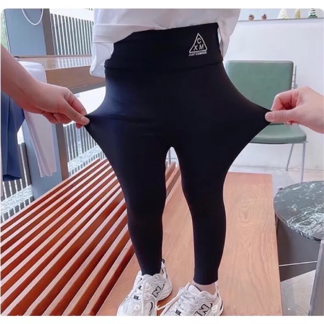 【安朵童舖】現貨韓版兒童女寶緊身冰絲鯊魚九分褲緊身鯊魚九分褲女童鯊魚褲打底褲(07/27)