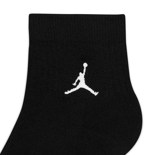 【NIKE 耐吉】襪子 過踝襪 短襪 運動襪 喬丹 3雙組 U J ED CUSH POLY ANKLE 144 黑 DX9655-010