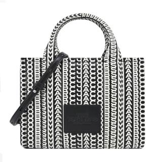 【MARC JACOBS 馬克賈伯】MINI TOTE小羊皮浮雕壓印兩用托特包(黑)