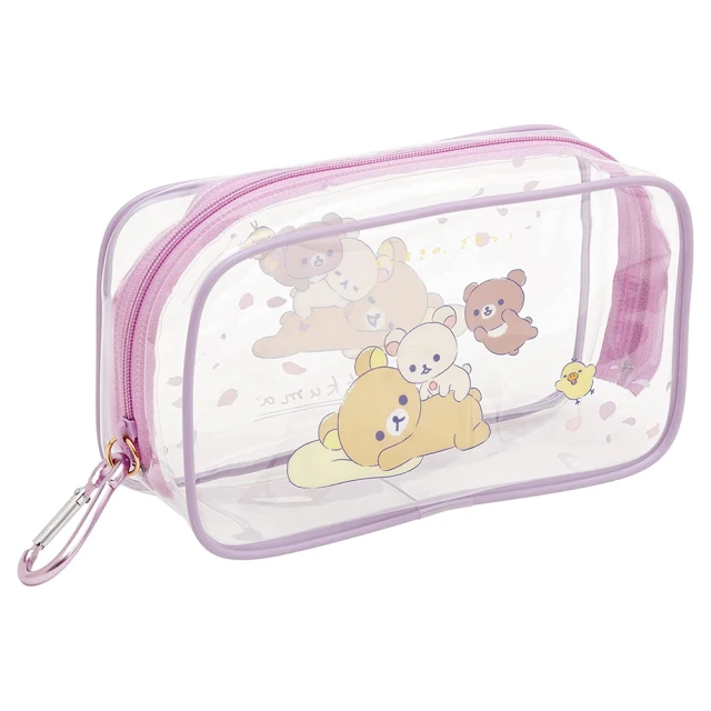 【San-X】拉拉熊 懶懶熊 療癒系列 透明PVC筆袋 收納包(Rilakkuma)