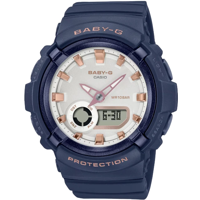 CASIO 卡西歐 卡西歐Baby-G 數字鬧鈴雙顯錶-藍色(BGA-280BA-2A 台灣公司貨)