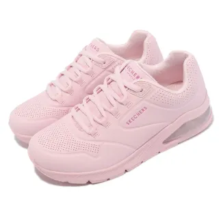 【SKECHERS】休閒鞋 Uno 2-Pastel Players 女鞋 粉紅 緩震 氣墊 運動鞋(155652LTPK)