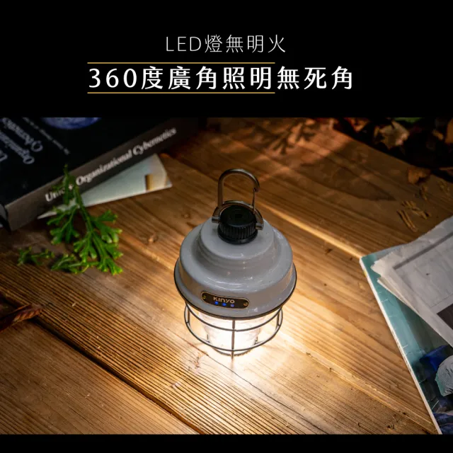 【KINYO】雙光源LED金屬露營燈(露營吊燈/照明燈 CP-30)