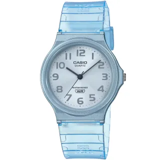 【CASIO 卡西歐】卡西歐薄型石英錶-果凍藍(MQ-24S-2B)