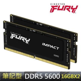 【Kingston 金士頓】Beast 獸獵者 DDR5-5600 16GBX2 筆記型 超頻記憶體(KF556S40IBK2-32)