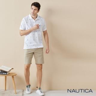 【NAUTICA】男裝 經典涼感透氣休閒短褲(卡其色)