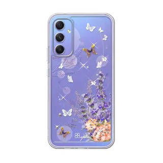 【apbs】Samsung Galaxy A15/A25/A26/A34/A35/A36/A55/A56/M14/M34 5G 防震雙料水晶彩鑽手機殼(普羅旺斯)