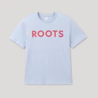 【Roots】Roots女裝- 城市悠遊系列 陰影文字短袖T恤(紫色)
