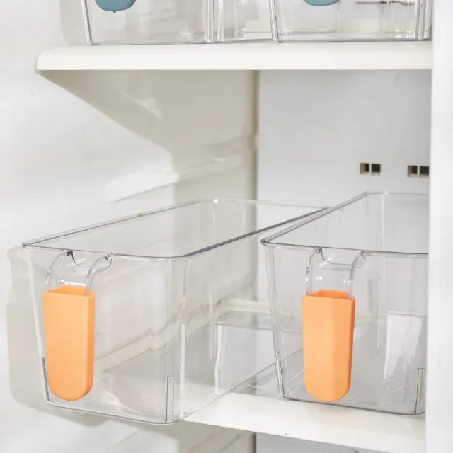 【帕斯特收納生活】2入/大號寬款-透明冰箱蔬果收納盒 廚房收納 生鮮分類盒 多功能儲物盒(收納盒)