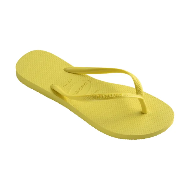 【havaianas 哈瓦仕】拖鞋 女鞋 夾腳拖 細帶 Slim 黃 4000030-1732W(哈瓦士)