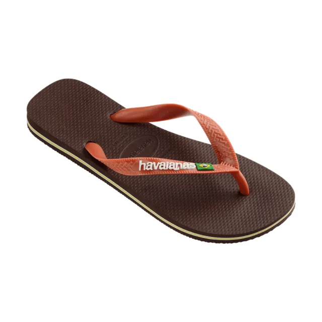 【havaianas 哈瓦仕】拖鞋 男鞋 女鞋 夾腳拖 國旗 Brasil Logo 咖啡色 4110850-3059U(哈瓦士)