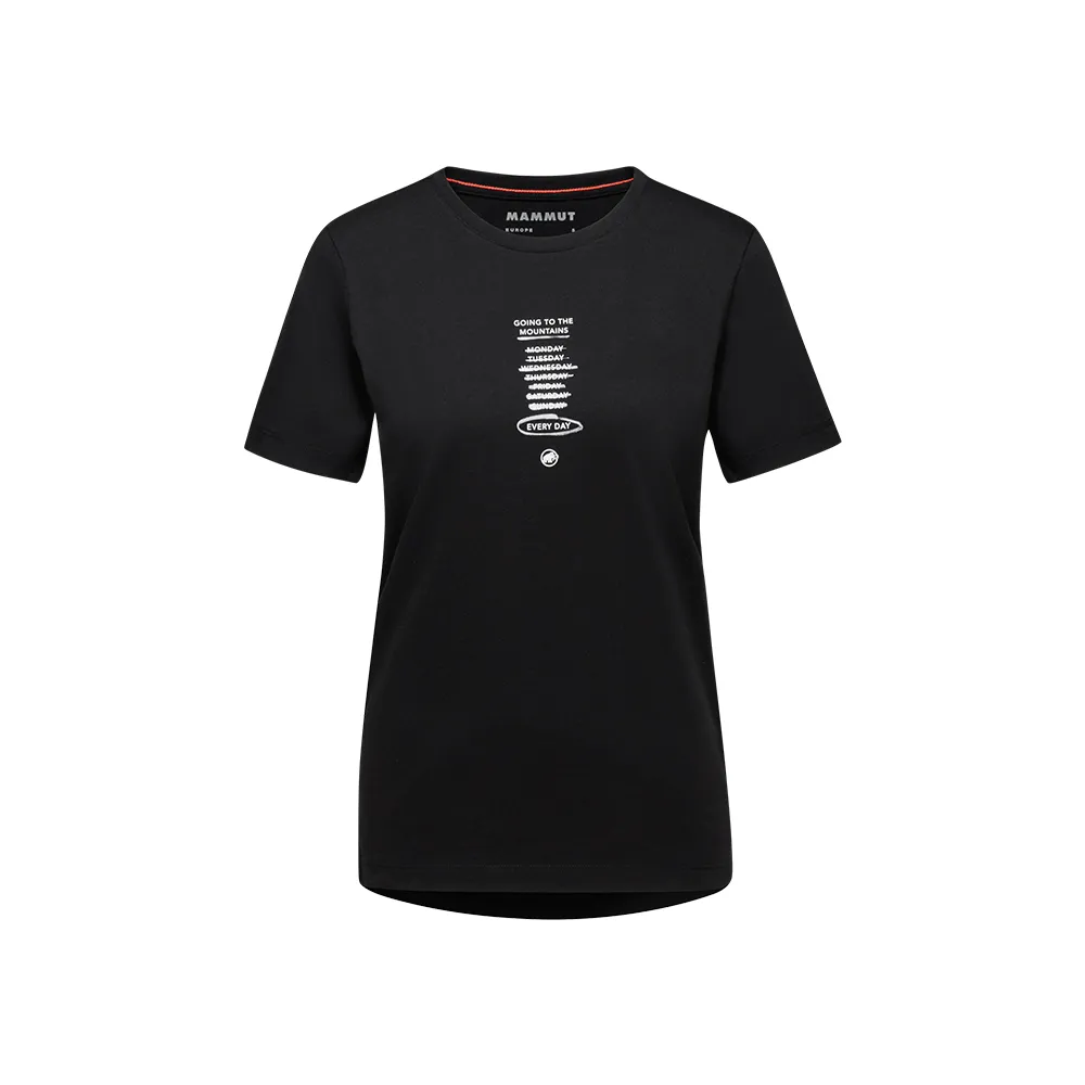 【Mammut 長毛象】Mammut Core T-Shirt Women Every Day 機能短袖T恤 黑色 女款 #1017-03901