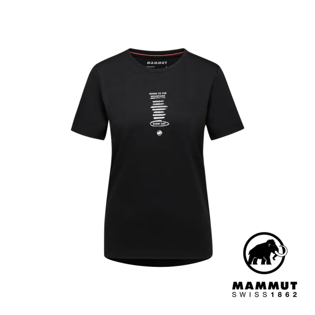 【Mammut 長毛象】Mammut Core T-Shirt Women Every Day 機能短袖T恤 黑色 女款 #1017-03901