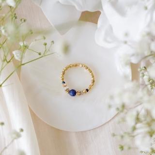 【Ficelle】克服恐懼 K金 蘇打石 阿爾貝羅貝洛彈性戒指(輕珠寶 天然石 磁場 開運 設計款 手工製作)