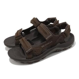 【MERRELL】涼鞋 Huntington LTR Convert 棕 咖啡 男鞋 防水絨面革 戶外 郊山 休閒鞋(ML036845)