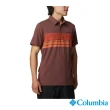 【Columbia 哥倫比亞 官方旗艦】男款-Tech Trail™快排短袖Polo衫-暗紅(UAE22150WE / 2023春夏)