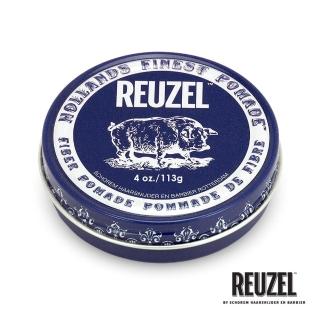 【REUZEL】荷蘭REUZEL深藍豬強力纖維級水性髮泥 113g(創造各種角度的髮流)