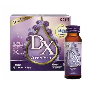 【IKOR】DX極美秘戀蛋白聚醣飲x1盒(6瓶/盒 蛋白聚醣 穀胱甘肽 極潤保水)