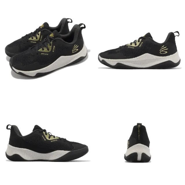 【UNDER ARMOUR】籃球鞋 Curry HOVR Splash 3 AP 男鞋 黑 金 低筒 緩震 子系列 UA(3026275001)