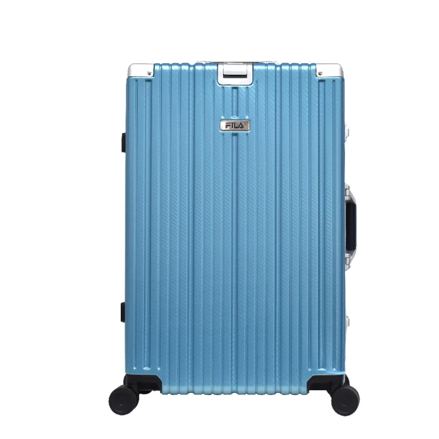 【FILA】福利品25吋都會時尚碳纖維飾紋系列鋁框行李箱(顏色任選)