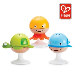 【德國Hape】海洋動物吸盤沙鈴組(木製玩具/木頭玩具/彌月禮/生日禮)