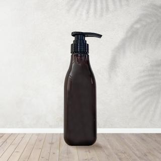【收納家】亮面棕色乳液PET圓肩按壓瓶｜400ml 2入組(空瓶 瓶罐 塑膠瓶 乳液瓶 沐浴乳分裝瓶)