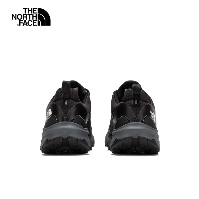 【The North Face 官方旗艦】北面男款黑灰色防水透氣VECTIV中底抓地徒步鞋｜7W6CNY7