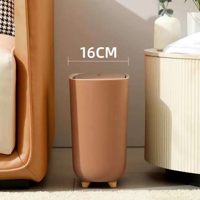【LINE FRIENDS】熊大莎莉造型家用帶蓋夾縫垃圾桶11L(居家收納)