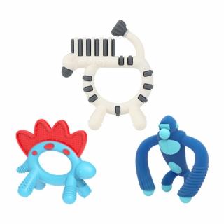 【Nuby官方直營】童趣動物矽膠固齒器(多款可選)