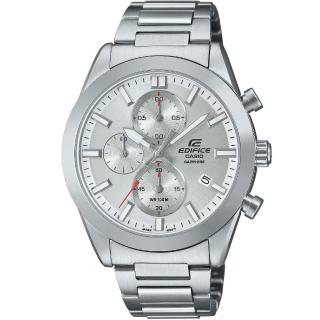 【CASIO 卡西歐】卡西歐 EDIFICE 藍寶石賽車鋼帶錶-銀色(EFB-710D-7A 臺灣公司貨)