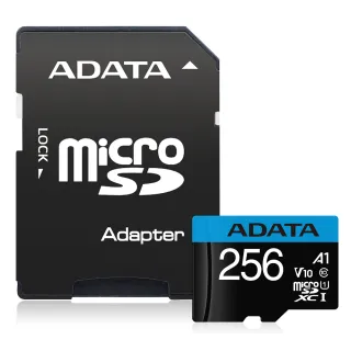 二入組【ADATA 威剛】Premier microSDXC UHS-I  A1 256G記憶卡(附轉卡)