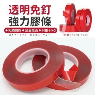 【Finger Pop 指選好物】雙面強力膠條 2cm(強力雙面膠 透明免釘 壓克力膠帶)