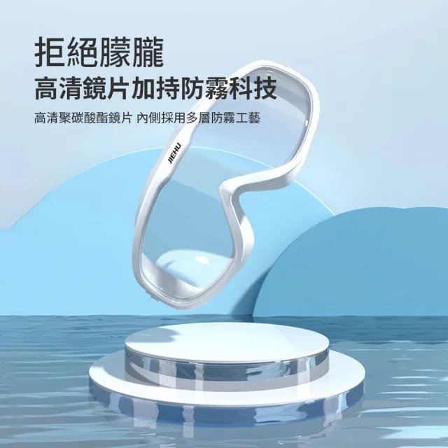 【ANTIAN】成人大鏡框高清防水防霧泳鏡 矽膠游泳鏡 潛水護目鏡 眼鏡