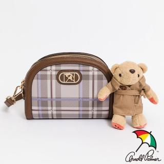 【Arnold Palmer 雨傘】貝殼斜揹包 Timeless系列(咖啡色)