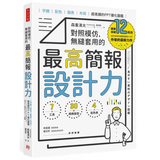 對照模仿，無縫套用的最高簡報設計力：字體、配色、圖表、布局，超易讀的PPT優化圖鑑 | 拾書所