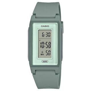 【CASIO 卡西歐】卡西歐時尚纖長流線型數位錶-綠(LF-10WH-3DF)