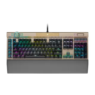 【CORSAIR 海盜船】K100 -玫瑰金 光軸RGB英文機械式電競鍵盤