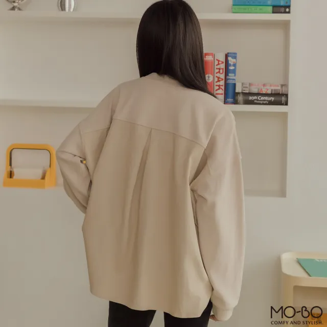 【MO-BO】拼接設計感寬鬆剪裁上衣(上衣)