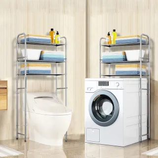 【VENCEDOR】不銹鋼馬桶/洗衣機 加深浴廁架-型(洗手間馬桶架 收納架 洗衣機架 雜物架 衛浴收納-1入)