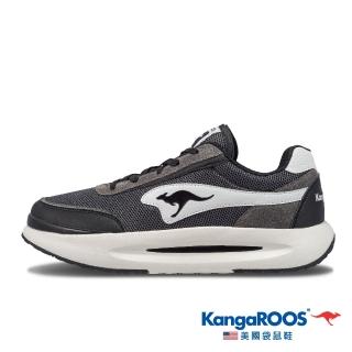 【KangaROOS 美國袋鼠鞋】雙11 男 BREAK 機能運動 厚底貝果鞋 黑白-KM31690(黑白-KM31690)