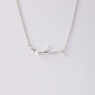 【Olivia Yao Jewellery】手工設計 925純銀枝枒天然珍珠項鍊(身體山島合作系列/送禮)