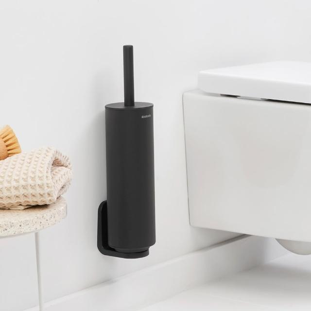 【Brabantia】新型壁掛零死角馬桶刷-尊爵黑/礦霧白 兩款任選(新品上市)