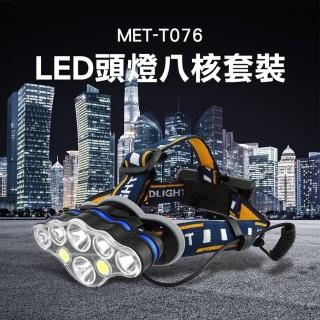 【路士】LED頭燈 照明亮度高射程遠 充電頭燈 多種顏色變化 工程帽頭燈 T076-F(頭燈 工作頭燈 釣魚頭燈)
