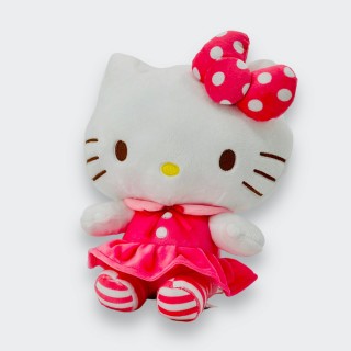 【HELLO KITTY】12吋小洋裝HELLO KITTY 30公分(凱蒂貓HELLO KITTY絨毛娃娃玩偶 5112112-1)